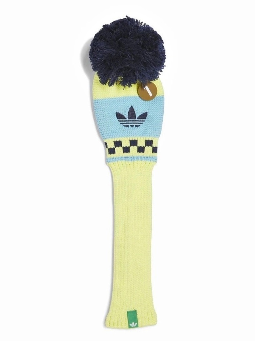 adidas ORIGINALS Knit Golf Headcover Yellow & Blue NWT Golf Headcover